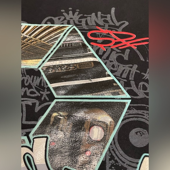 AMAZING VINTAGE SOUTH POLE “SIGNATURE SERIES” T-SHIRT SUBWAY NYC PRINT SIZE L - Picture 6 of 16